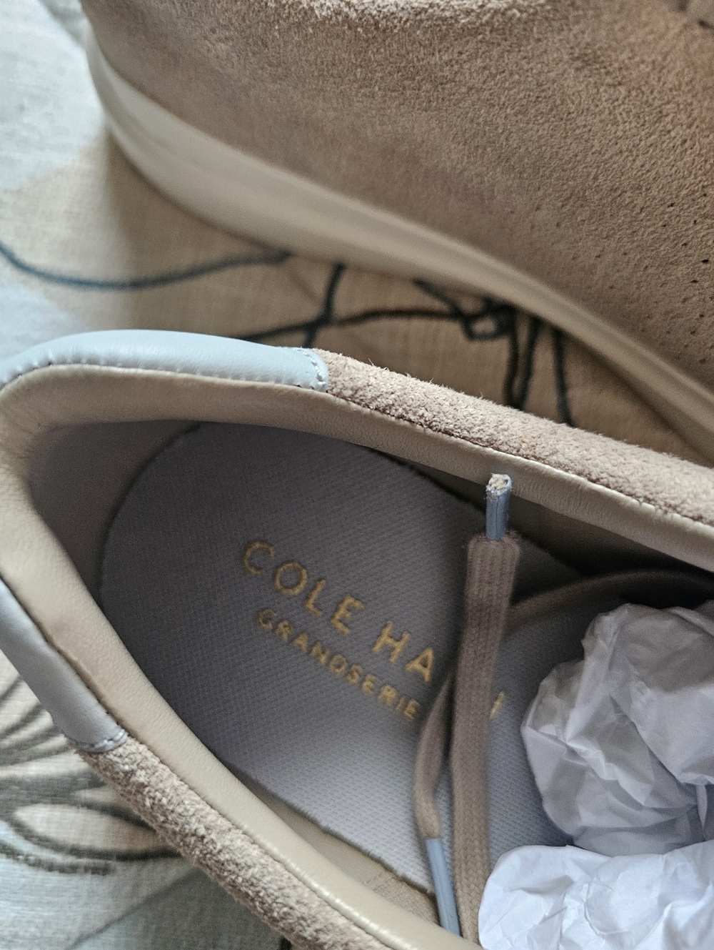 Men's 11 Cole Haan Suede Sneakers in Light Tan - Picture 8 of 10
